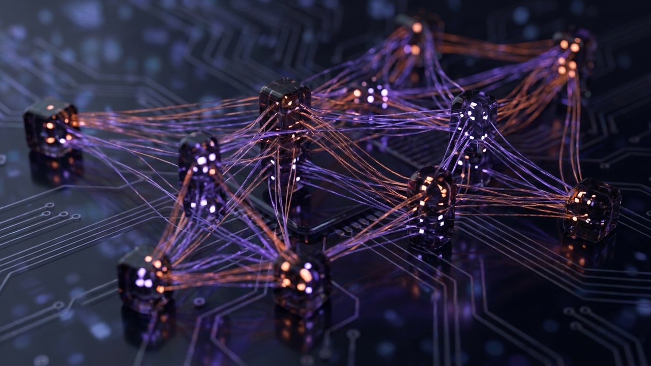 Abstract visualization of supplier network connections and spend data analytics